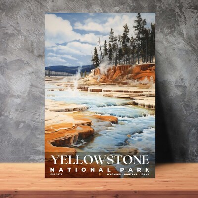 Yellowstone National Park Poster, Travel Art, Office Poster, Home Decor | S6 - image3
